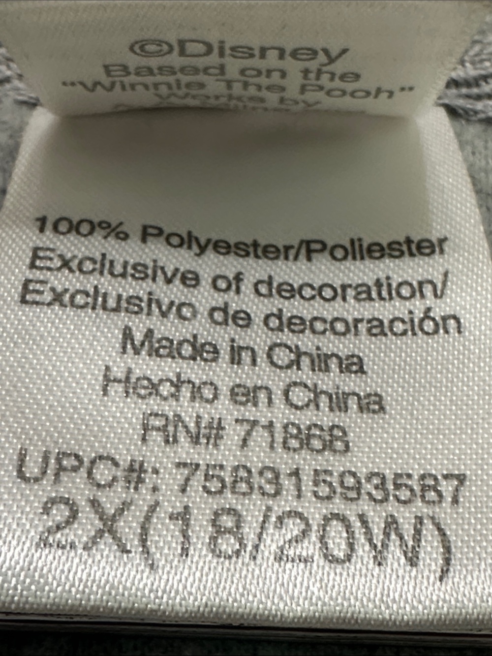 Disney Gray Hooded Zip-Up Jacket with Pooh Appliqué - Picture 3 of 5